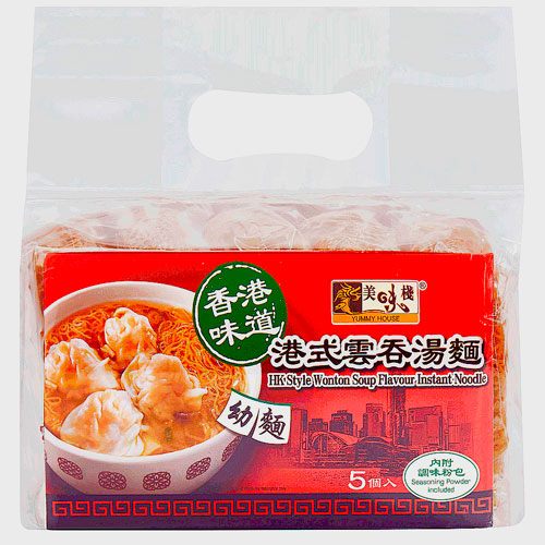 108211A Yummy House HK Style Wonton Soup Instant Noodle-Thin